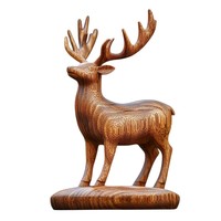 Sculpture d'hippocampe en bois de teck faite à la main Statue d'animal d'océan en bois sculpté pour la décoration côtière et la Sculpture de table