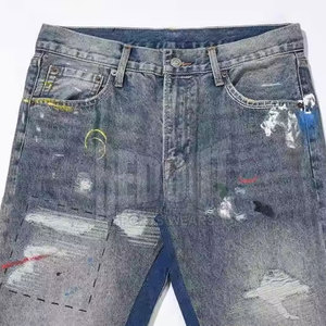 Style à la mode rugueux Jeans hommes mode décontracté confortable porter tissu doux rugueux Jeans pour vêtements de travail - Product Image 3