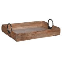 Plateau de service domestique élégant et durable en bois d'acacia, motif animalier et floral, écologique, réutilisable, compatible lave-vaisselle - Vente chaude