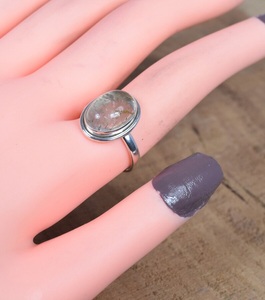 Rutilo dorado, piedra preciosa de Plata de Ley 925, anillo de diseñador elegante, joyería, forma ovalada, piedra preciosa, rutilo dorado, regalo para San Valentín - Product Image 4