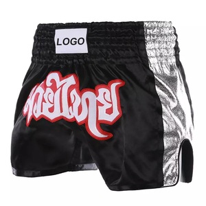 GAF Short de combat thaïlandais respirant à séchage rapide 180g en polyester imprimé par transfert de chaleur avec logo personnalisé pour adultes - Product Image 1