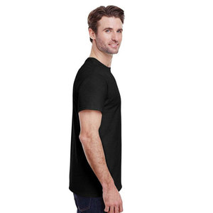 T-shirt à col rond en coton doux classique 100% coton noir - Product Image 3