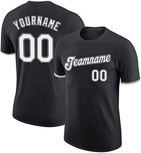 Nouveaux T-shirts et maillots d'équipe de baseball personnalisés pour hommes, femmes et jeunes avec nom et numéro imprimés - Product Image 1