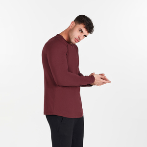 Camiseta de Manga Larga para Hombre, Fabricada con Tejido Transpirable, Acabado de Costura Limpia y Diseño Simple, Ideal para Compradores Internacionales - Product Image 2