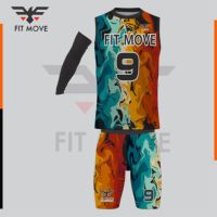 Venta al por mayor totalmente sublimación 2024 7on7 bandera uniformes de fútbol Jersey para jóvenes compresión 7v7 Jersey de Pakistán servicio OEM