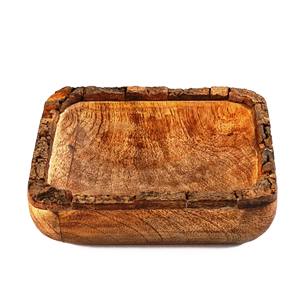 Bol décoratif design en bois avec écorce d'arbre fabriqué en Inde - Product Image 5