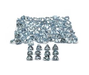 Lot de pierres précieuses en aquamarine naturelle, taille trillion, pierres brutes, 3,50-4 mm, pierres précieuses en aquamarine pour la fabrication de bijoux - Product Image 3