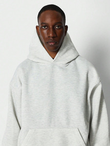 เสื้อมีฮู้ดและเสื้อสเวตเตอร์คอตตอนแบบสวมหัวโอเวอร์ไซส์ผ้า100% หนาพิมพ์โลโก้ออกแบบได้ตามต้องการ - Product Image 3