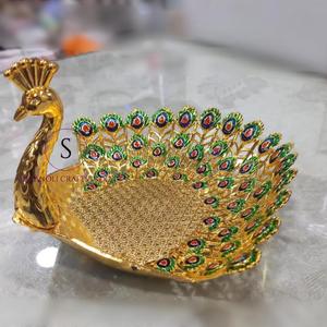 Decoración del hogar acrílico Cisne caramelo y plato de fruta dorado elegante cuenco de acrílico para servir para decoración de fiesta - Product Image 3