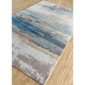 พรมโพลีเอสเตอร์ถักมือสีน้ำเงิน Uvenuti ขนาด 9x12 ฟุต รุ่น LP-504 ลายแบบนามธรรม สำหรับตกแต่งบ้าน ห้องนั่งเล่น ทางเข้าบ้าน หรือโถงทางเดิน - Product Image 2