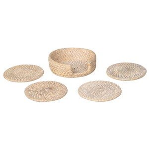 High Strength Personalized Natural Color Blank Round <b>Woven</b> Bamboo Rattan <b>Coaster</b> for Home Decor Accessory - Product Image 5