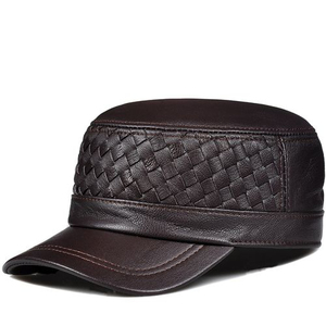 Gorra de Béisbol de Cuero Negro Hecha a Medida de Primera Calidad con Diseño Nuevo y Genuino - Product Image 1