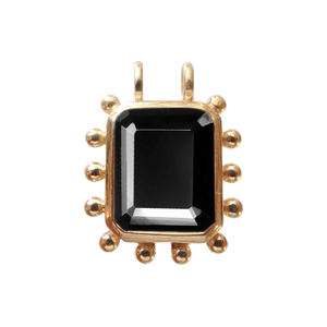 Colgante de bisel de Aguamarina 12x8mm corte Octágono aguamarina oro Vermeil 925 juego de bisel de plata esterlina 2 colgante de lazo encanto de piedra natal - Product Image 2