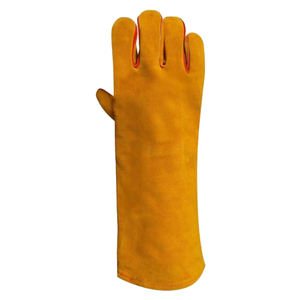 Vente en gros de gants de soudage en cuir de vachette robustes et durables Gants de hockey en cuir de protection des mains antidérapants et anti-coupures - Product Image 4
