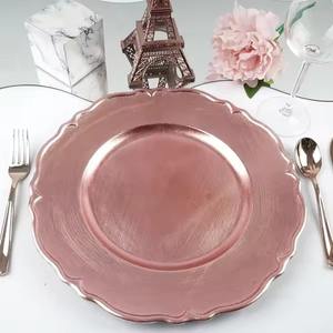 Chargeur en métal de conception de placage d'argent de vente chaude nickelé pour la maison et le mariage plats et assiettes décoratifs de table - Product Image 5