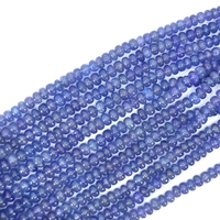 Perles Rondelles de Tanzanite 100% Naturelle de Haute Qualité, Bleu Violet, Pierres Libres 6-8mm Lisses, 50+ Ans d'Expérience pour la Fabrication de Bijoux