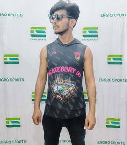Fabricante Engro ropa deportiva uniformes industria manga corta con capucha baloncesto tiro camisa personalizada sublimación impresión caliente conjunto - Product Image 5
