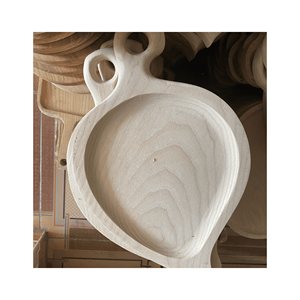 Plateau en bois de forme ronde classique, matériau : pin massif ; utilisation : transport de boissons et décoration ; origine : source artisanale vietnamienne - Product Image 4