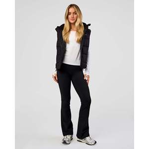 <b>Women's</b> Winter Hooded Puffer Vest with Faux Fur Trim Knitted Woven Cotton Fill Short <b>Waistcoat</b> Style - Product Image 6