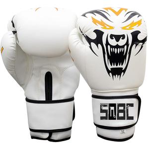 White Fighting Gloves, High Quality Leather Gloves, Custom Training Fighting Gloves for Boxing - Product Image 4