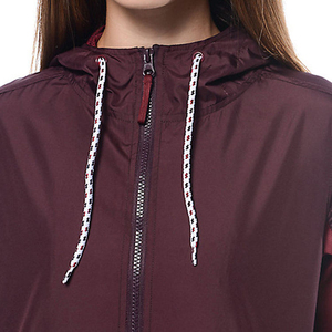 Top Quality New Arrival Wholesale Custom Women Nylon Hooded <b>Pullover</b> Blank Windbreaker <b>Jacket</b> With Front Pocket - Product Image 5
