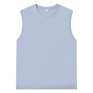 Custom Breathable Quick Dry Anti-Pilling Eco-Friendly Casual Streetwear Unisex Tank Top 190g Cotton Blends - Product Image 5