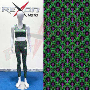 Conjunto Deportivo Casual sin Costuras con Sublimación Personalizada para Mujer, Leggings de Cintura Alta, Sujetador Deportivo, Ropa Deportiva Personalizada para Gimnasio y Yoga - Product Image 4