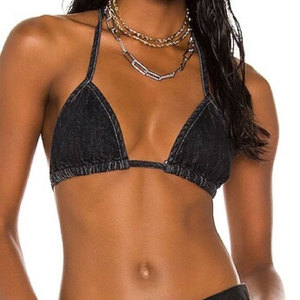 Sujetador Deportivo Sexy de Alta Calidad con Aros, Transpirable, con Patrón Sólido, Tejido 100% Algodón, para Uso Diario Femenino - Product Image 1