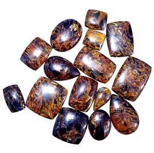 Piedra preciosa natural, cabujón de pietersita dorada, cabujón de piedras preciosas sueltas, piedras semipreciosas para la fabricación de joyas - Product Image 1