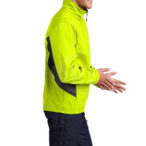 Personnaliser la veste pour hommes Vêtements d'extérieur Respirant Soft Shell Polyester Double Couleur Imperméable Vestes à glissière - Product Image 4