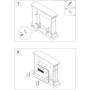 Marco de chimenea eléctrica Cetona azul turquesa - Product Image 3