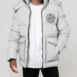 Chaqueta de invierno acolchada oversize de lona para hombre, la más vendida, casual, con cuello alto, impermeable, transpirable, cortavientos, cálida, con bolsillos, talla grande - Product Image 2