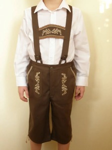 Pantalones cortos bávaros Ledoyen Oktoberfest Lederhosen para hombre Diseño personalizado Últimos pantalones alemanes 2017 - Product Image 4