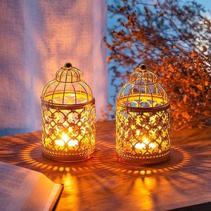 Hot Sale <b>Gold</b> Metal Birdcage Hanging <b>Lantern</b> Home Decor Eid Wedding Decorations Candle <b>Lantern</b> in Wholesale Price - Product Image 5