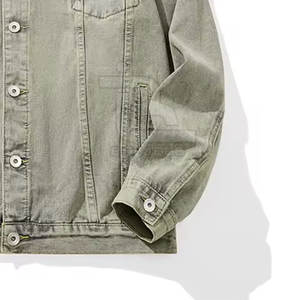 Veste en jean surdimensionnée sur mesure pour hommes dernière conception veste en jean surdimensionné bon marché pour hommes - Product Image 6
