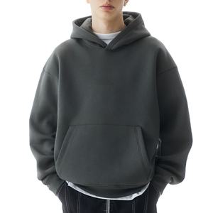 Vente en gros de 350 grammes de sweat à capuche polaire d'hiver pour hommes surdimensionnés pull à capuche vierge uni avec motif solide pour l'hiver - Product Image 1