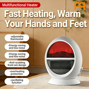 Stufa <span class=keywords><strong>Elettrica</strong></span> Portatile in Plastica da 2000W con Termostato e Funzione Immagine Fiamma, Ideale per Soggiorno - Articolo Caldo del Momento - Product Image 2