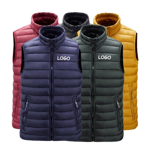 Nouvelle conception de mode d'hiver, logo personnalisé, veste matelassée respirante décontractée à capuche pour homme, sans manches, vestes matelassées en polyester - Product Image 2