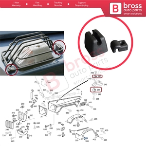 Soporte de Abrazaderas para Guardabarros y Rejilla Delantera de Faro con Señal de Giro BSR558 para Mercedes-Benz Clase G W460 W461 0009952820 0008111240 - Product Image 5