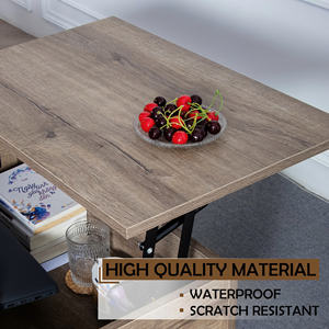 Table basse relevable avec rangement dissimulé et hauteur réglable, table multifonctionnelle gain de place pour usage commercial - Product Image 2