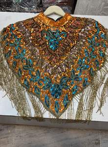 2026 Women's Fashion Handmade Beaded <b>Cape</b> High Quality 100% Cotton Wholesale Price for Export - Product Image 6