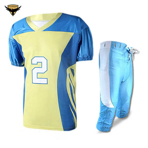 Uniforme de fútbol americano personalizable con manga corta Diseño de sublimación personalizado para equipos con nombres o logotipos únicos - Product Image 1