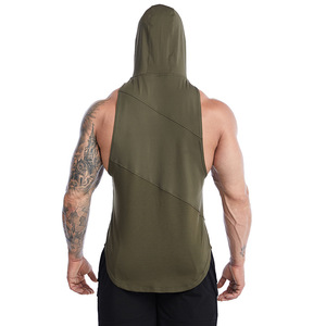 Camiseta sin mangas de gimnasio para hombre de alta calidad personalizada, Sudadera con capucha, chaleco deportivo de secado rápido para correr en verano, Fitness transpirable, envío DDP - Product Image 4