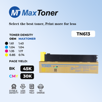 Cartouche de toner MaxToner OME Quality TN613 TN-613 compatible avec les photocopieurs Konica Minolta Bizhub C552 C652 C452 C552DS