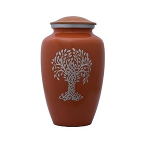 Metal Royal Crafts Classic Cremation <b>Large</b> and Small Urn With <b>Bow</b> Enamel High Quality Shining Adults Ashes Urn - Product Image 3