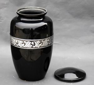 Adult Cremation Urns for Male/Female Funeral Urn for Human Ashes Decorative Urns for Ashes <b>Large</b> <b>Keepsake</b> <b>Box</b> (Decent Black) - Product Image 4