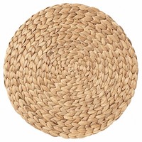 Set de table rond tressé naturel en jacinthe d'eau, fait main, écologique, antidérapant