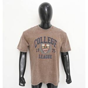 Camiseta personalizada al por mayor de 100% algodón lavado vintage de talla grande con estampado de diseñador deportivo de moda de verano para hombre - Product Image 1