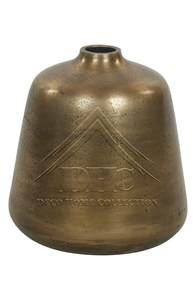 Florero de metal de diseño con formas creativas y acabado dorado pulido para una estética minimalista para el hogar - Product Image 2