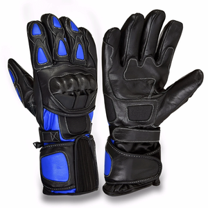 Biker Racers Genuine Cowhide Leather Gloves Waterproof Breathable High-quality Unisex Winter Printed Custom Team Name - Product Image 6